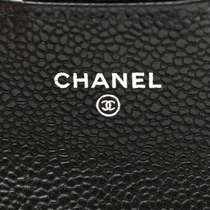 Chanel Caviar Quilted Flap Card Holder Wallet Black 7 of 9