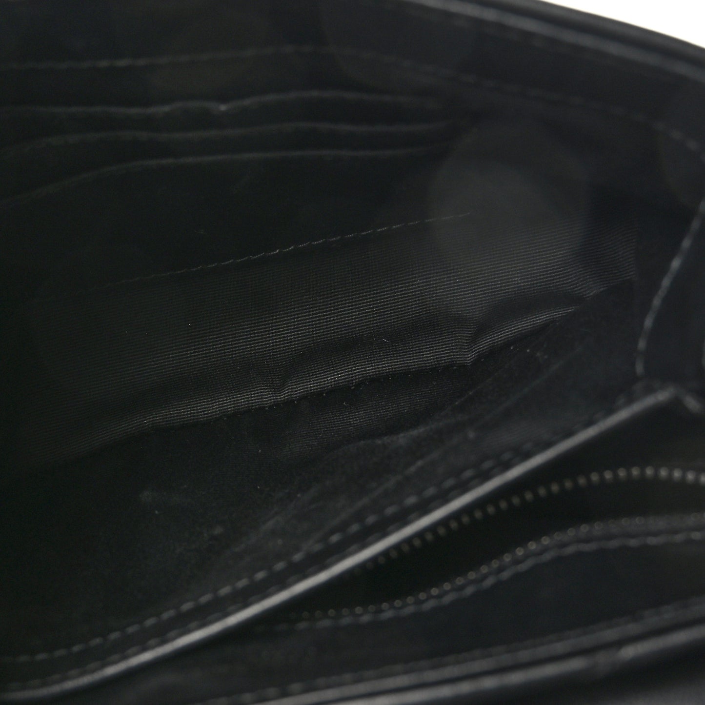 Calfskin Y Quilted Monogram Monochrome Toy Loulou Crossbody Bag Black