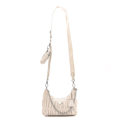 Prada Nappa Gaufre Re-Edition 2005 Shoulder Bag Talco 1 of 13