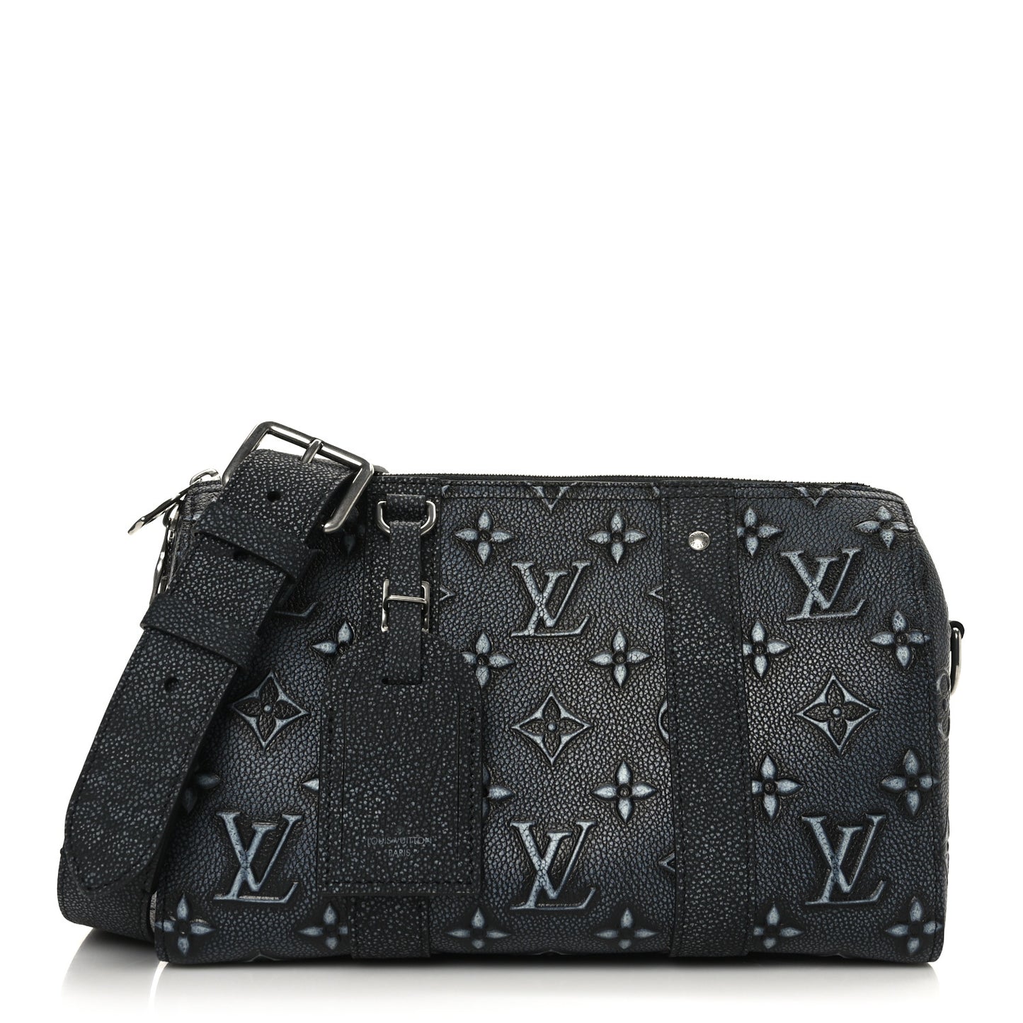 Cowhide Faded Monogram City Keepall Charcoal
