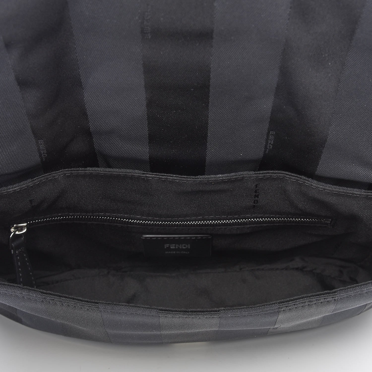 Fendi Recycled Nylon Vitello Grace Light Pequin Logo Puffer Belt Baguette Bag Black Sunflower 5 of 9