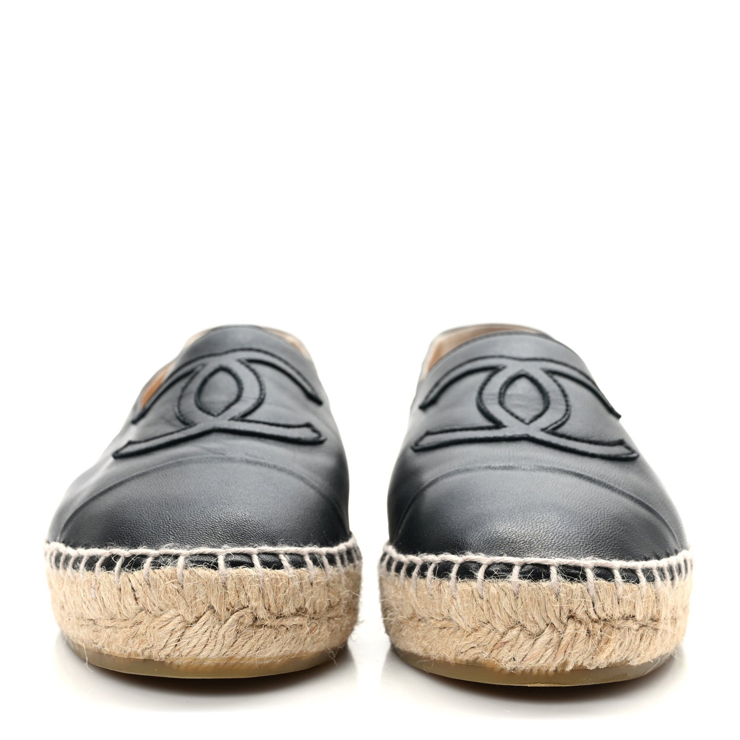 Lambskin CC Espadrilles 37 Black