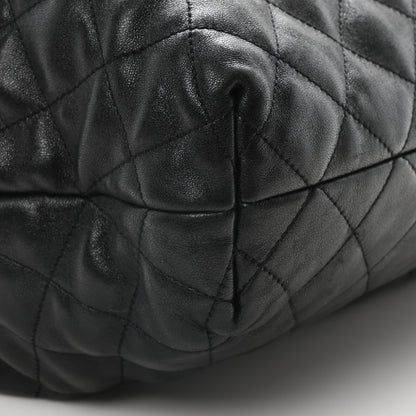 Saint Laurent Lambskin Quilted Maxi Icare Shopping Tote Black 9 of 10
