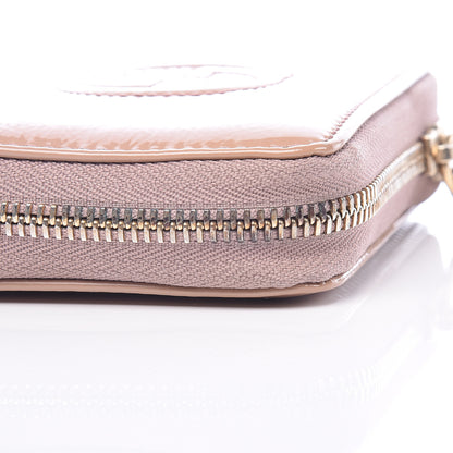 Gucci Patent Soho Compact Disco Zip Around Wallet Dark Cipria 11 of 12