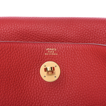 Hermes Taurillon Clemence Lindy 26 Rouge Casaque 6 of 10