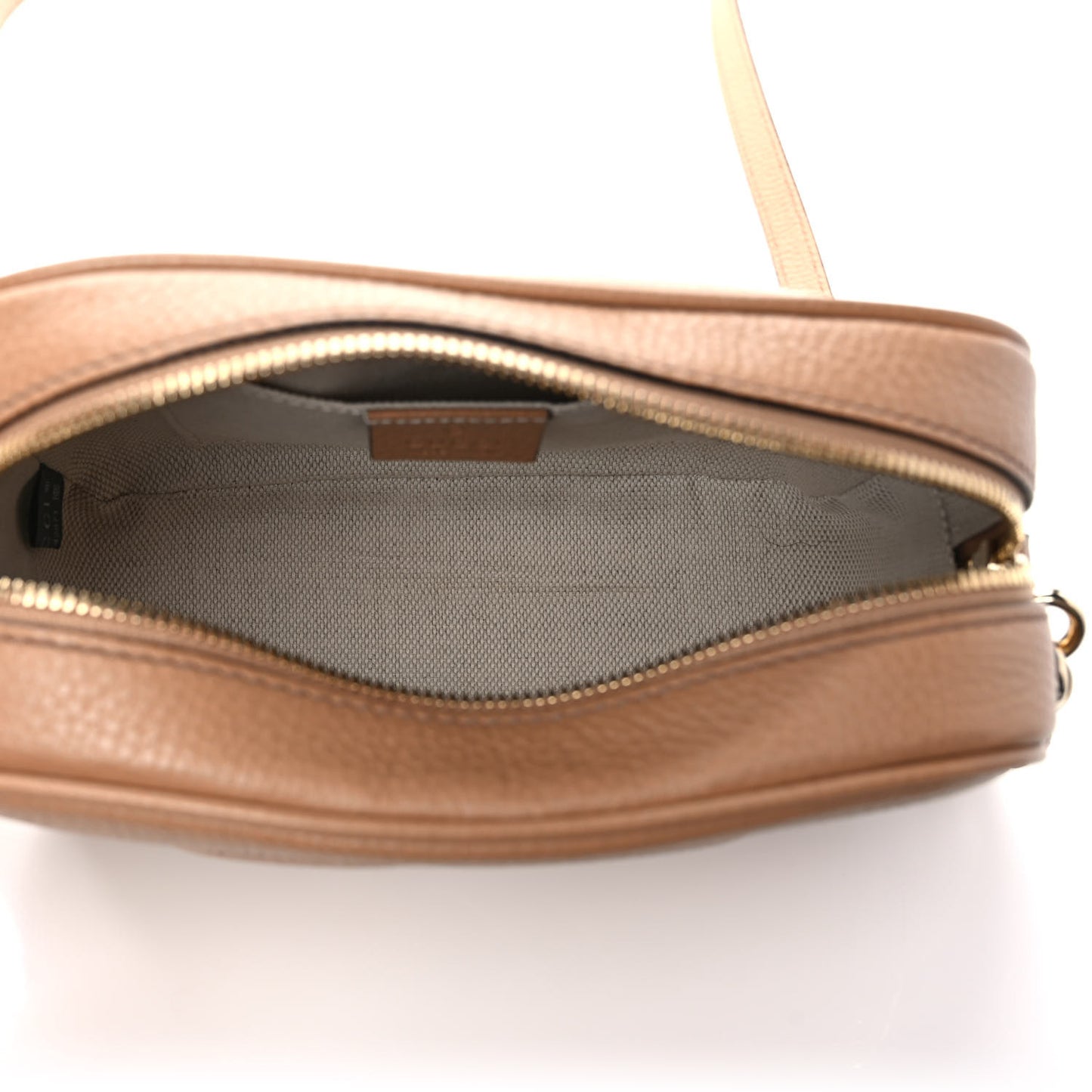 Pebbled Calfskin Small Soho Disco Bag Camelia