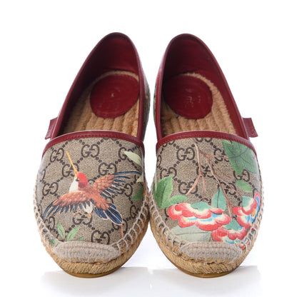 Gucci GG Supreme Monogram Tian Womens Espadrilles 35.5 Beige Multicolor Red 5 of 12