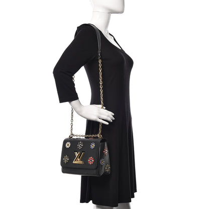 Louis Vuitton Epi Mechanical Flowers Twist Shoulder Bag MM Black 2 of 10