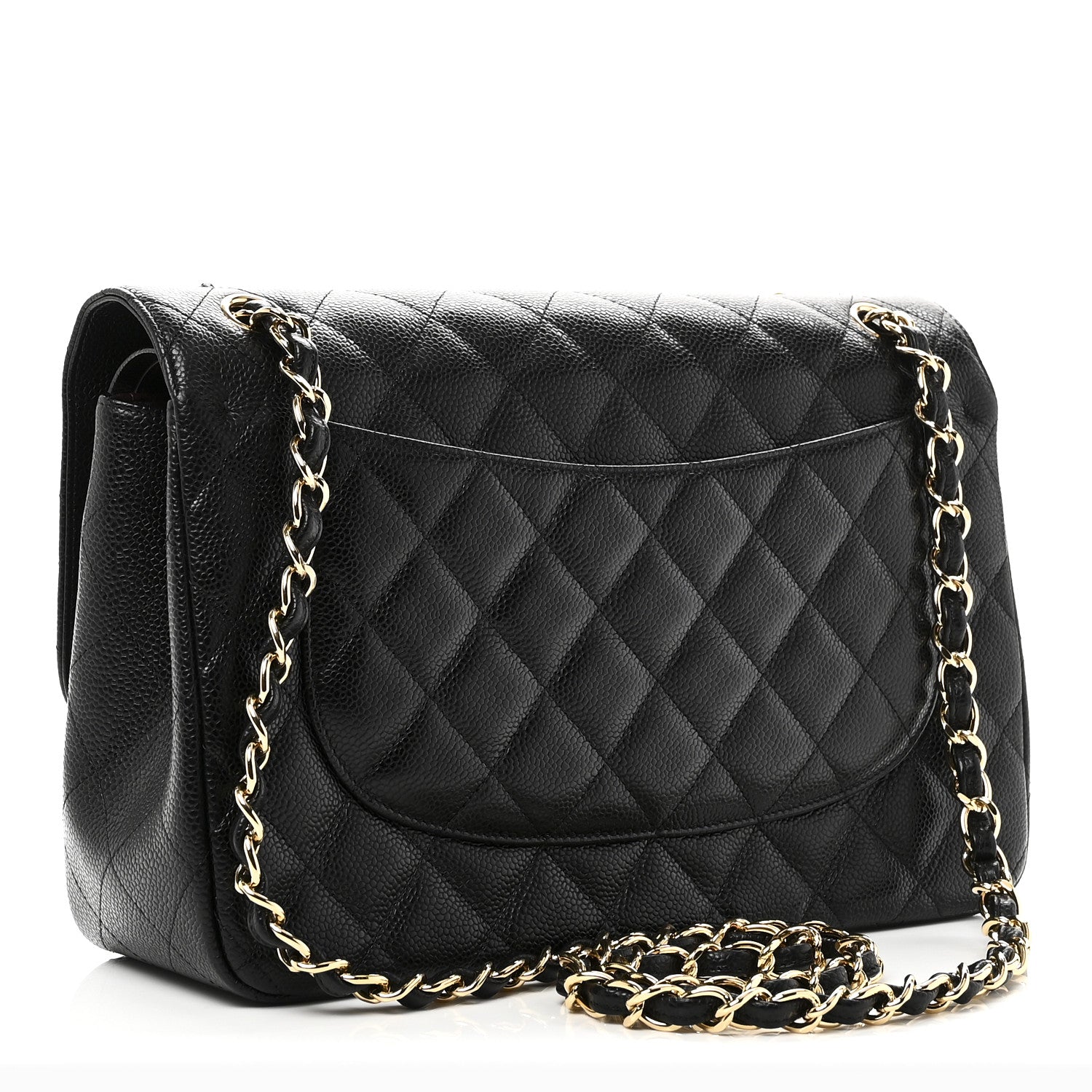 Chanel Caviar Quilted Jumbo Double Flap Black 3 of 12