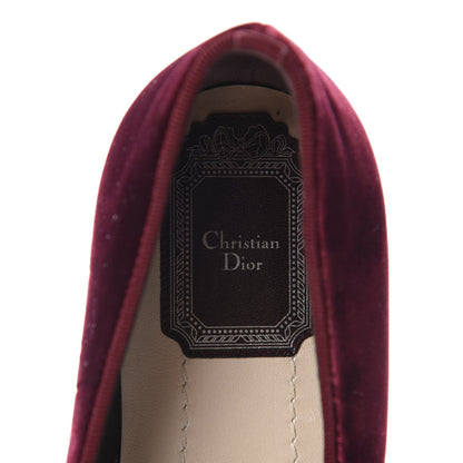 Christian Dior Velvet Tresor Flats 35.5 Bordeaux 10 of 11
