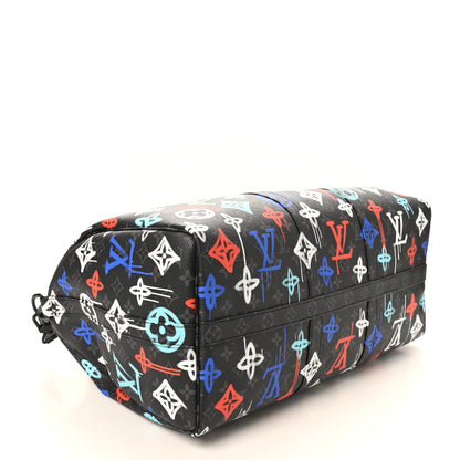 Louis Vuitton Monogram Eclipse LV Graffiti Keepall Bandouliere 50 Multicolor 3 of 8