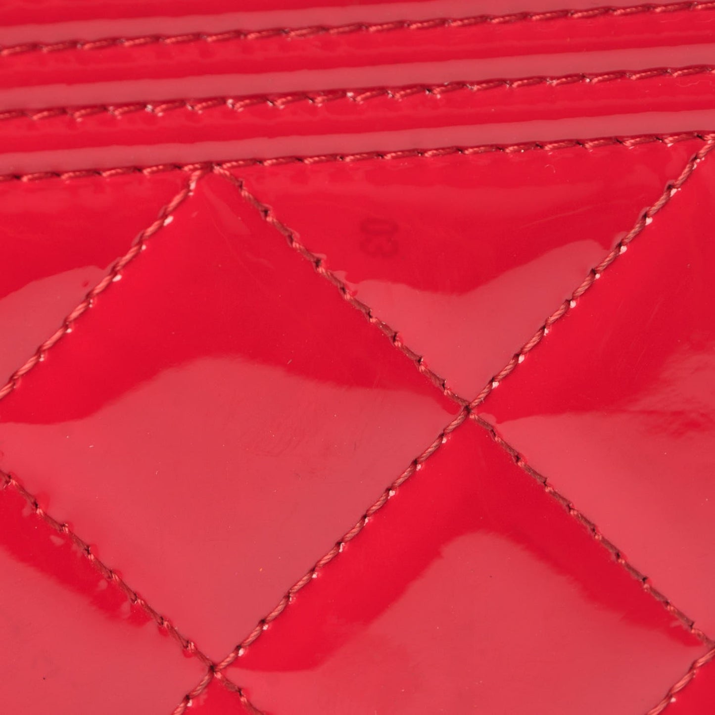 Patent Quilted Small Boy Zip Around Wallet Dark Pink