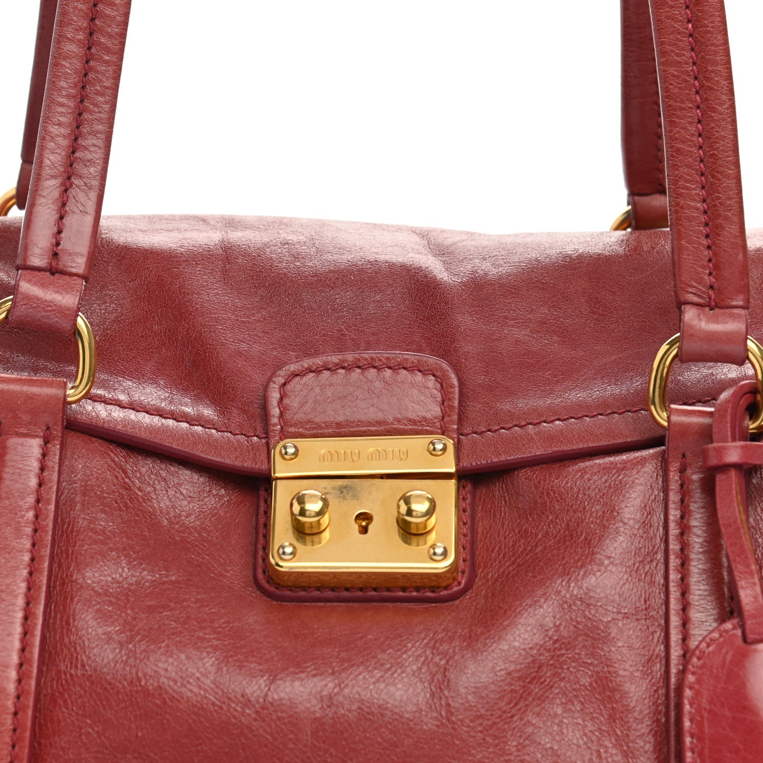 Miu Miu Vitello Shine Satchel 8 of 12