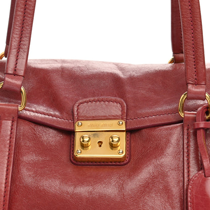 Miu Miu Vitello Shine Satchel 8 of 12