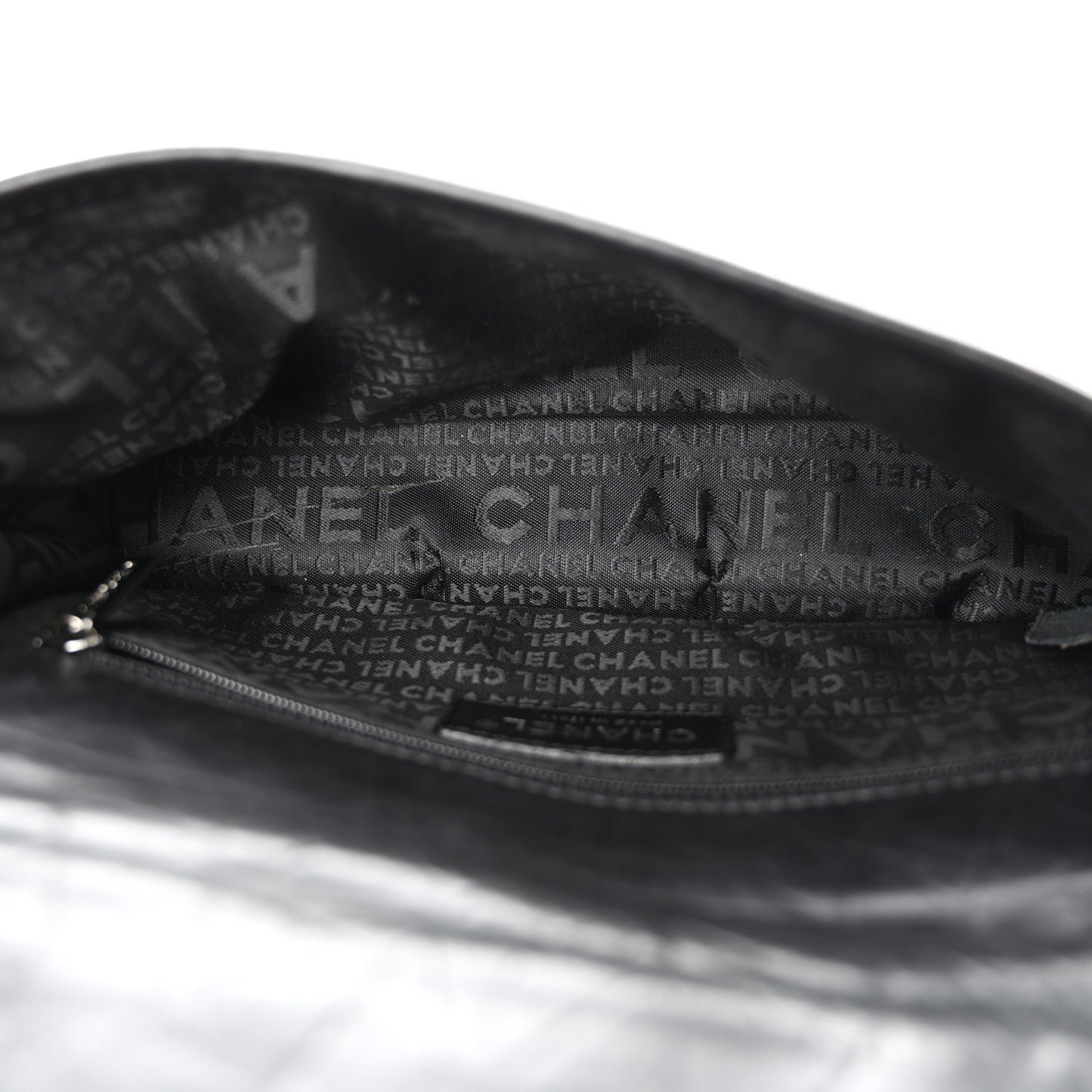 Distressed Lambskin Messenger Flap Bag Black