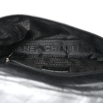 Chanel Distressed Lambskin Messenger Flap Bag Black 5 of 12