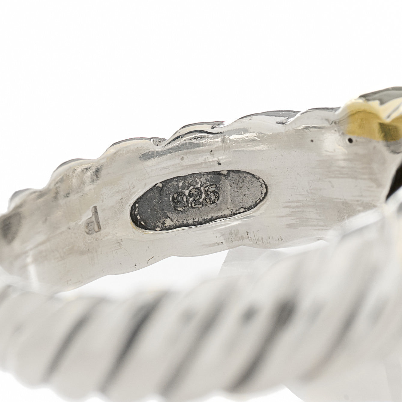 Sterling Silver 14K Yellow Gold Citrine 10mm Noblesse Ring 52 6