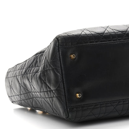 Christian Dior Lambskin Cannage Medium Lady Dior Black 9 of 14