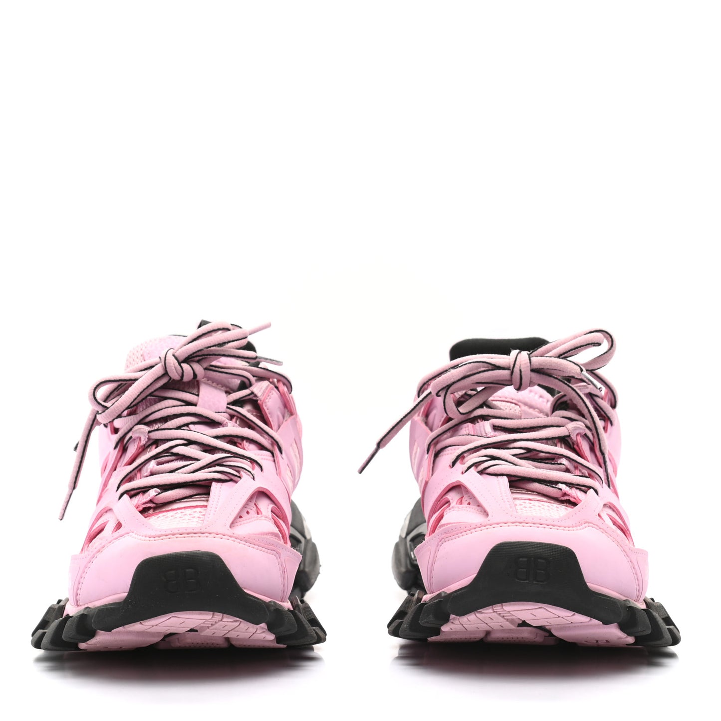 Rubber Fabric Bi-Color Womens Track Sneakers 37 Pink Black