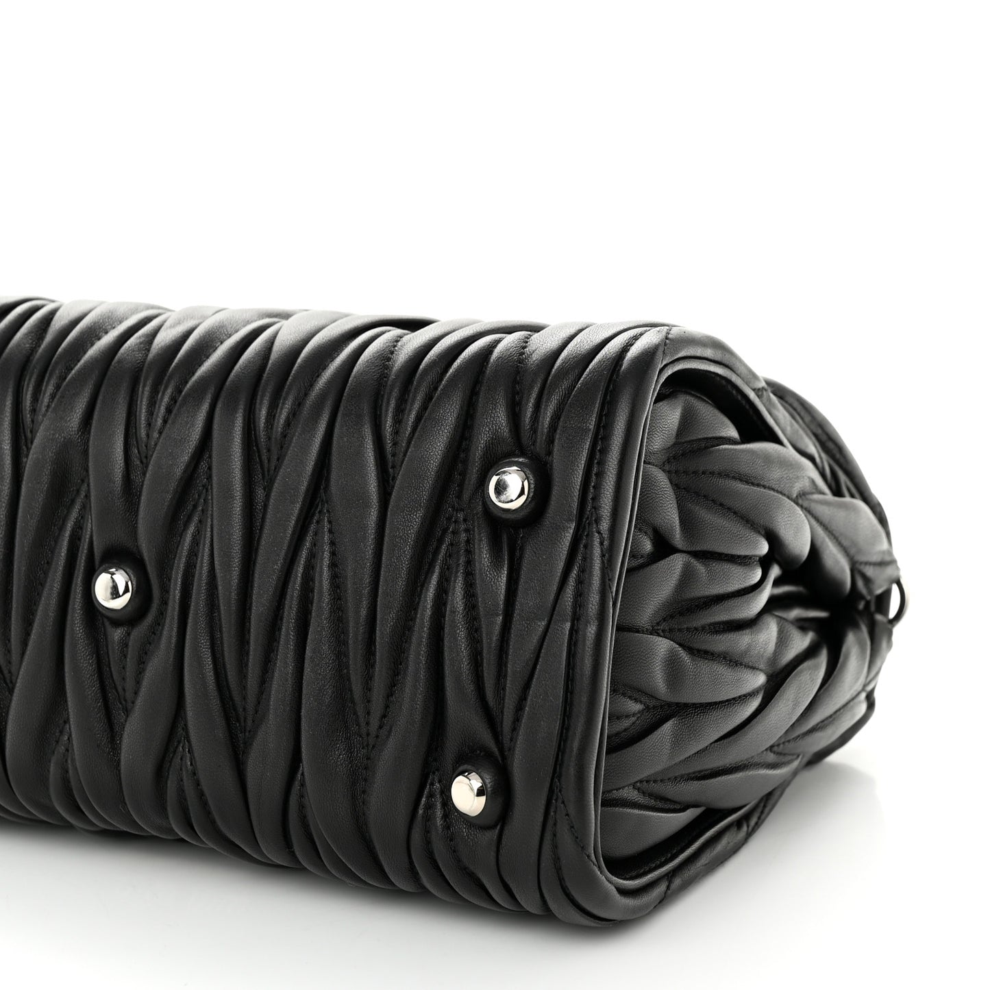 Nappa Matelasse Top Handle Tote Black