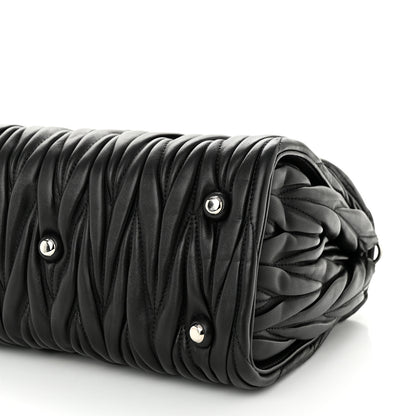 Miu Miu Nappa Matelasse Top Handle Tote Black 9 of 9