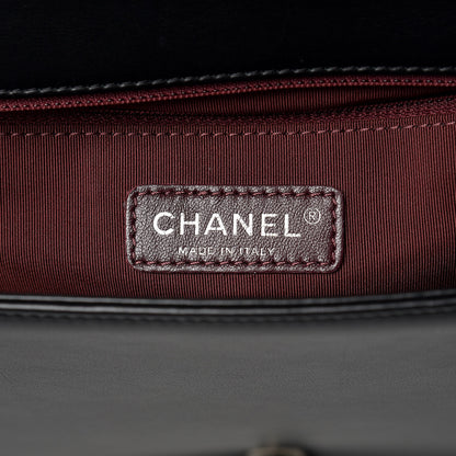 Chanel Calfskin Chevron Quilted Large Boy Flap Black 6 of 10
