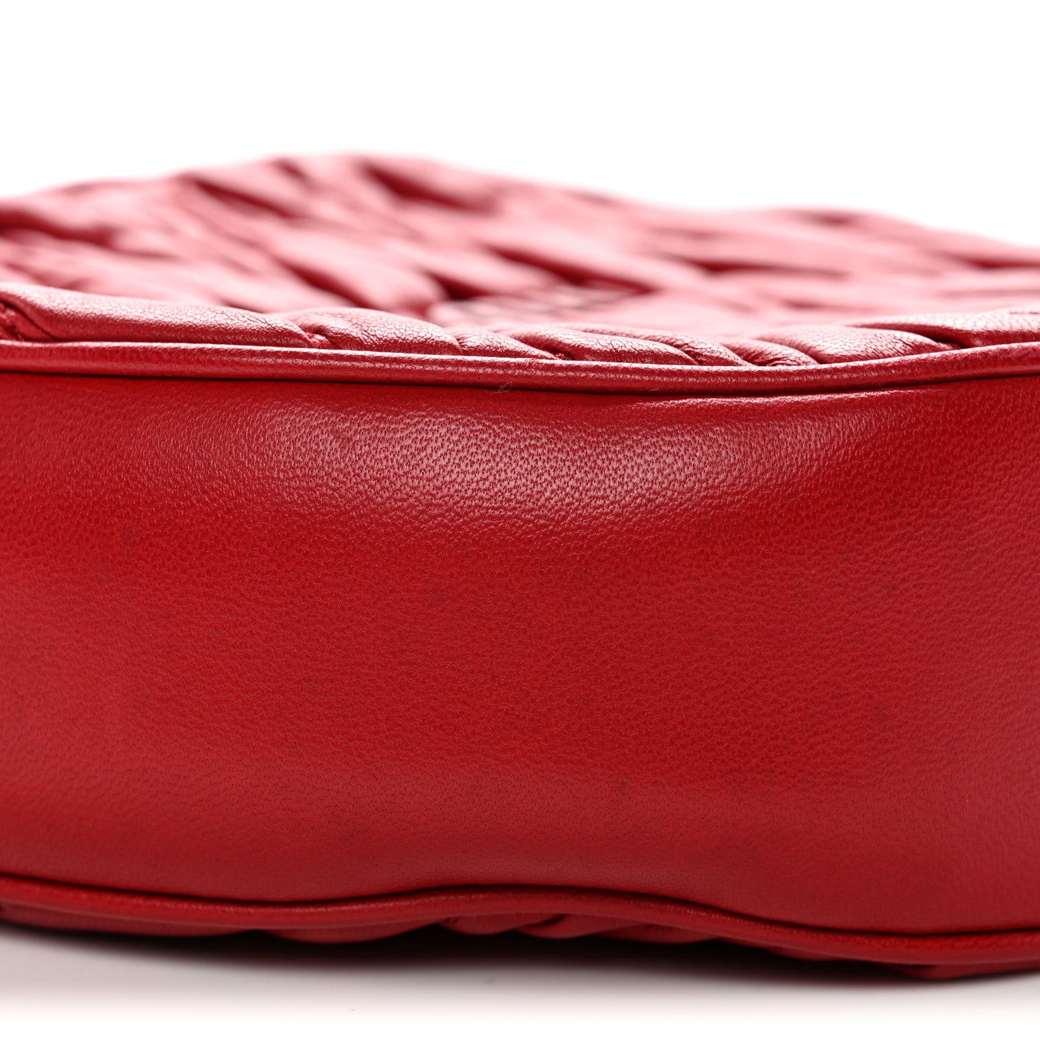 Miu Miu Nappa Matelasse Heart Shoulder Bag Fuoco 8 of 11