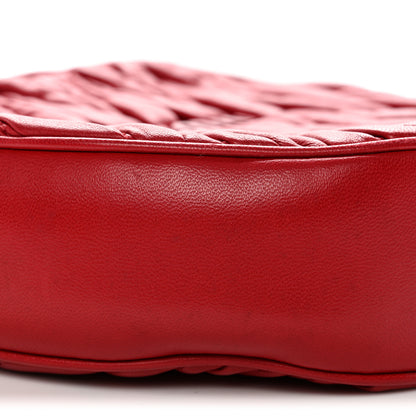 Miu Miu Nappa Matelasse Heart Shoulder Bag Fuoco 8 of 11