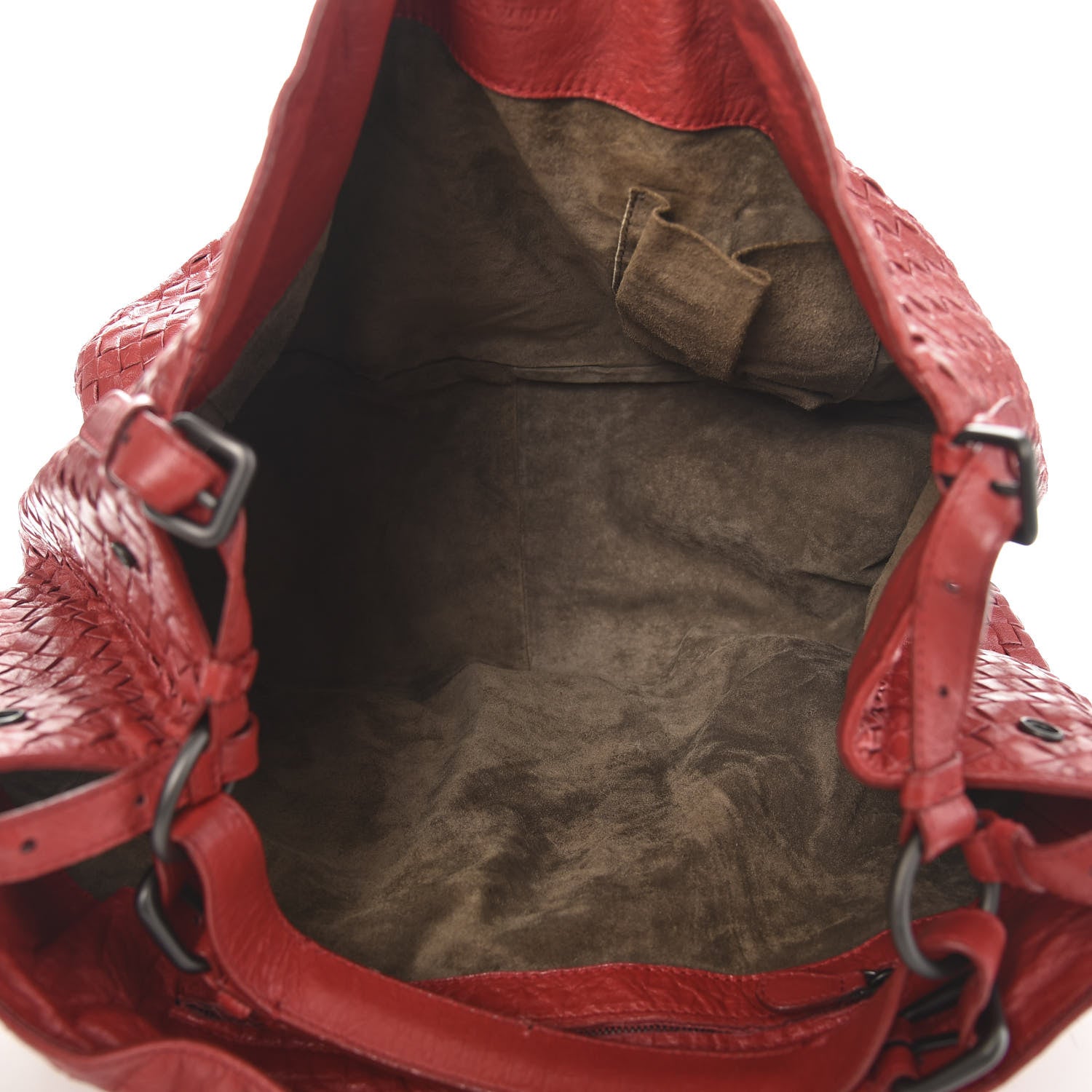 Bottega Veneta Memory Nappa Intreccio Tote China Red 5 of 13