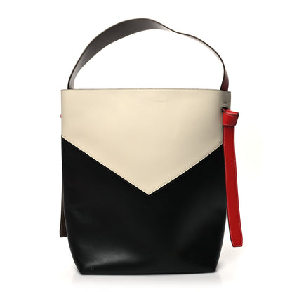 Celine Shiny Smooth Calfskin Twisted Cabas Ivory Black 3 of 12
