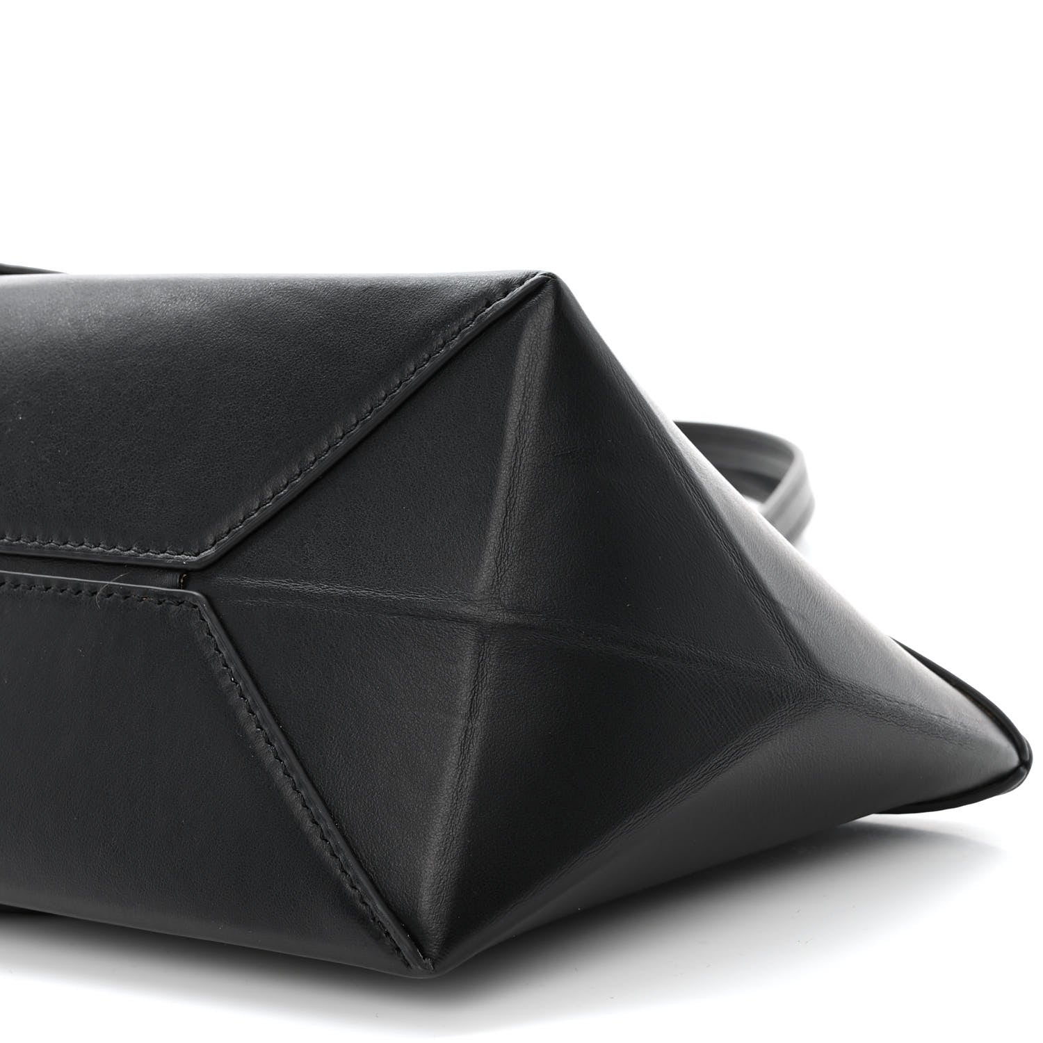 Loewe Shiny Calfskin Mini Cropped Puzzle Fold Tote Black 10 of 10