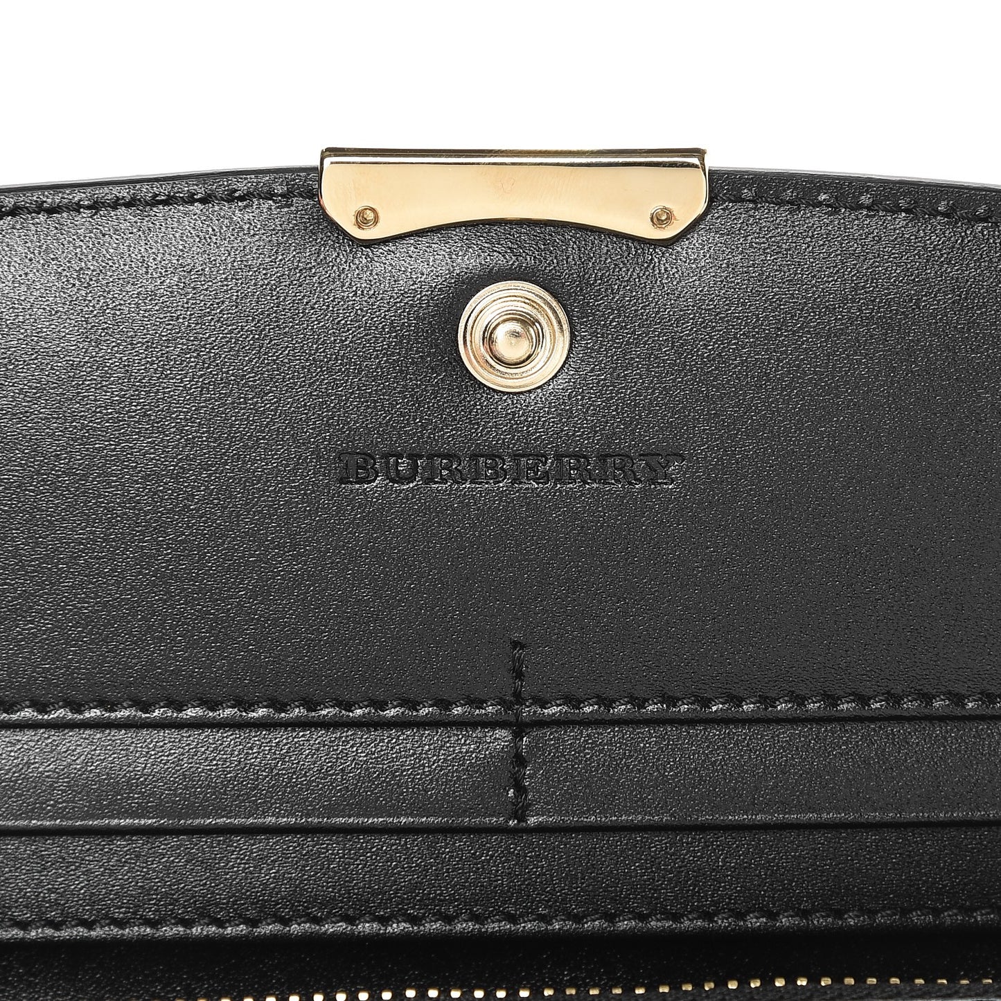 Signature Grain Calfskin Check Embossed Porter Continental Wallet Black