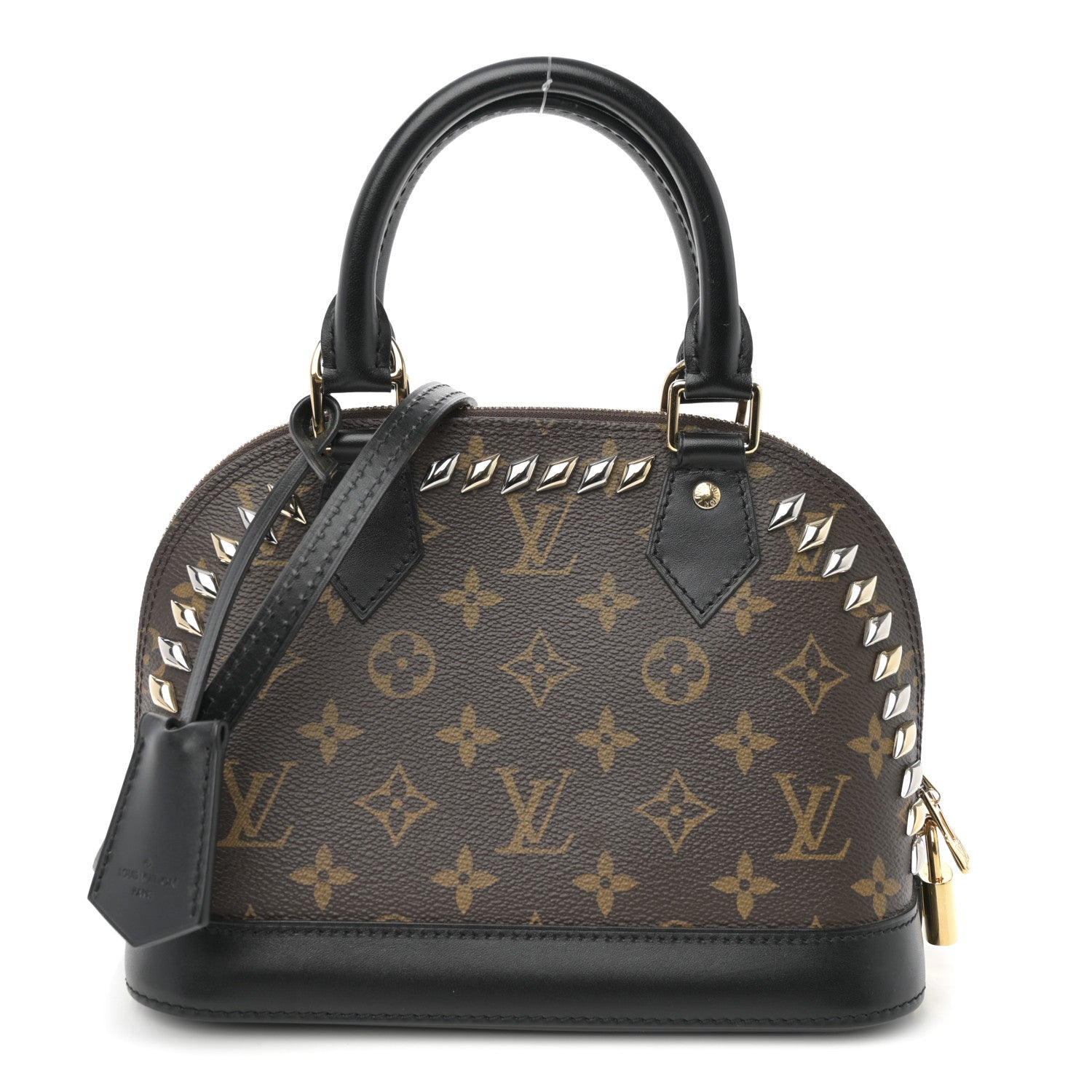 Louis Vuitton Monogram Macassar Studded Alma BB 2 of 25