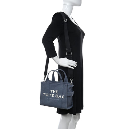 Marc Jacobs Cotton Canvas Mini The Tote Bag Blue Shadow 2 of 10