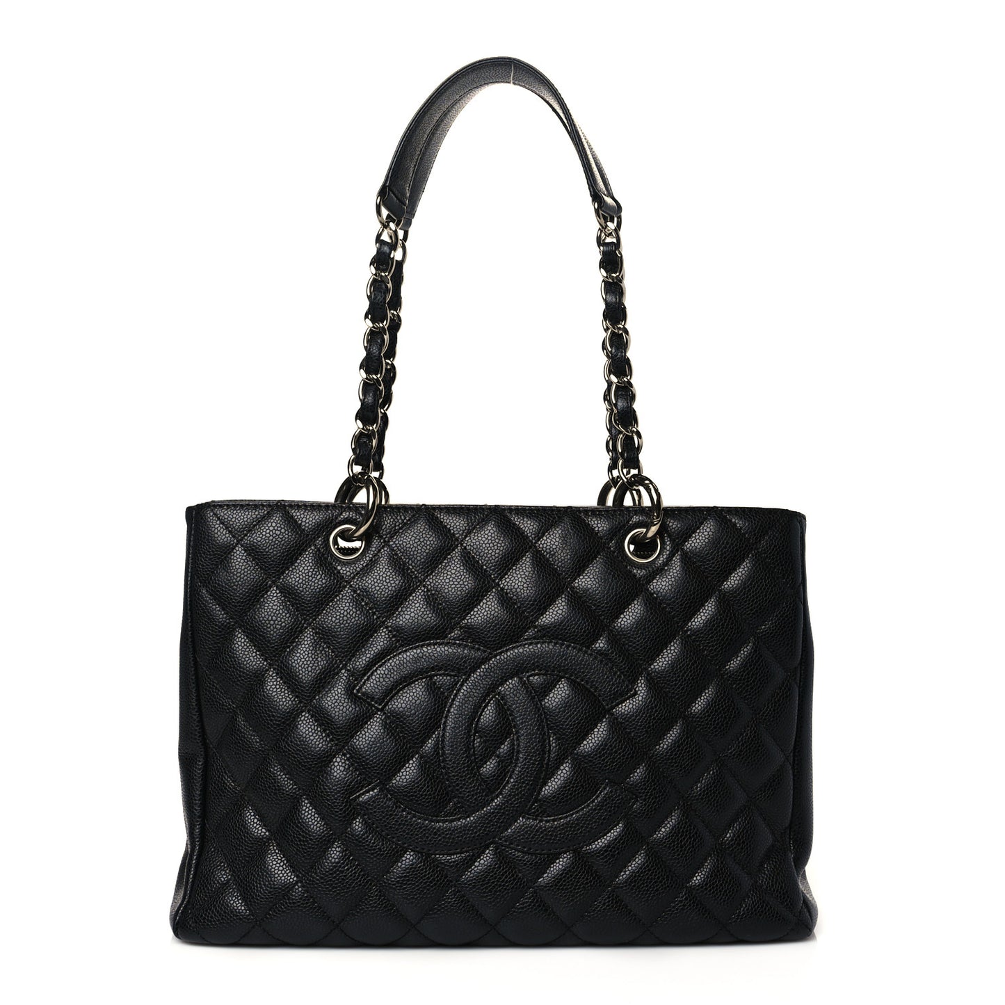 Caviar Quilted Grand Shopping Tote GST Black