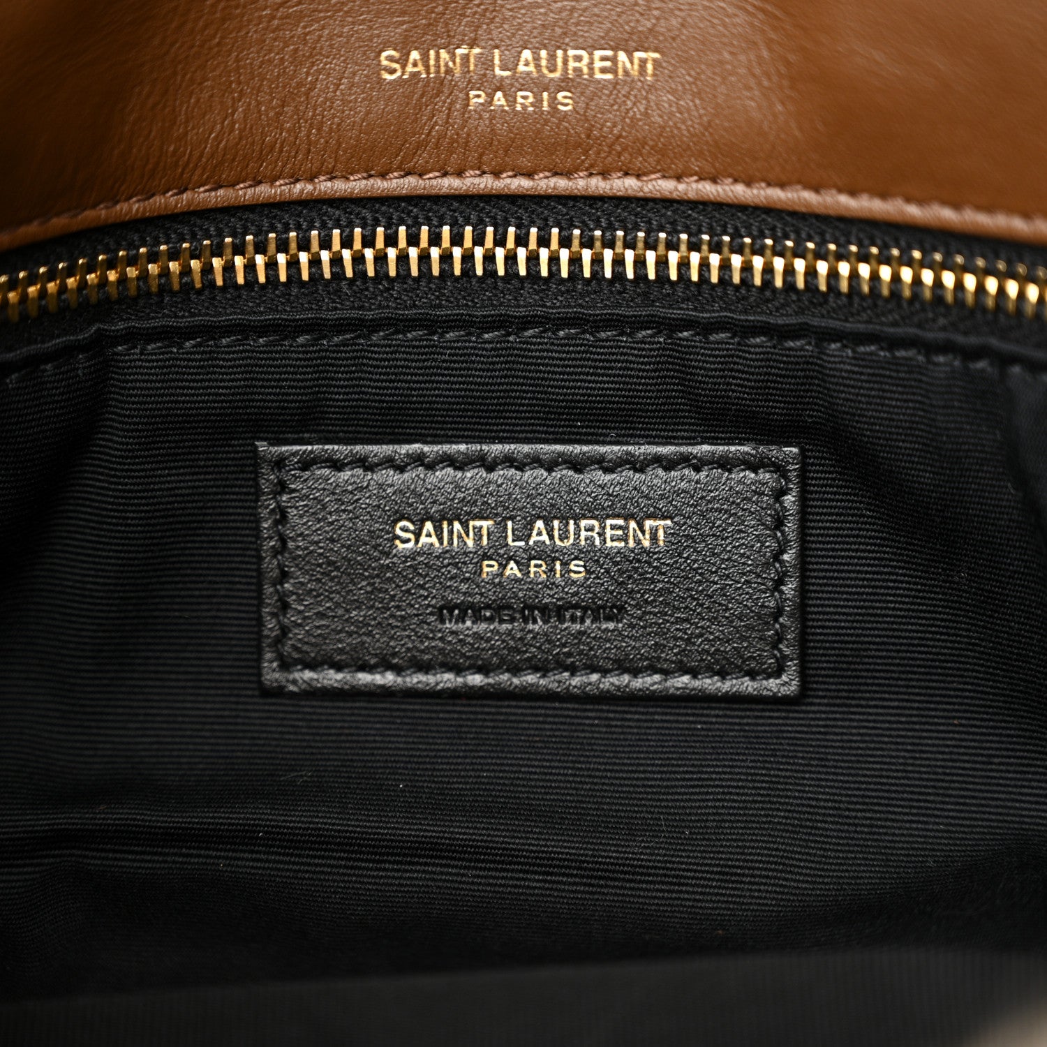 Saint Laurent Shearling Calypso Crossbody Crema Naturel Dark Cigar 6 of 10