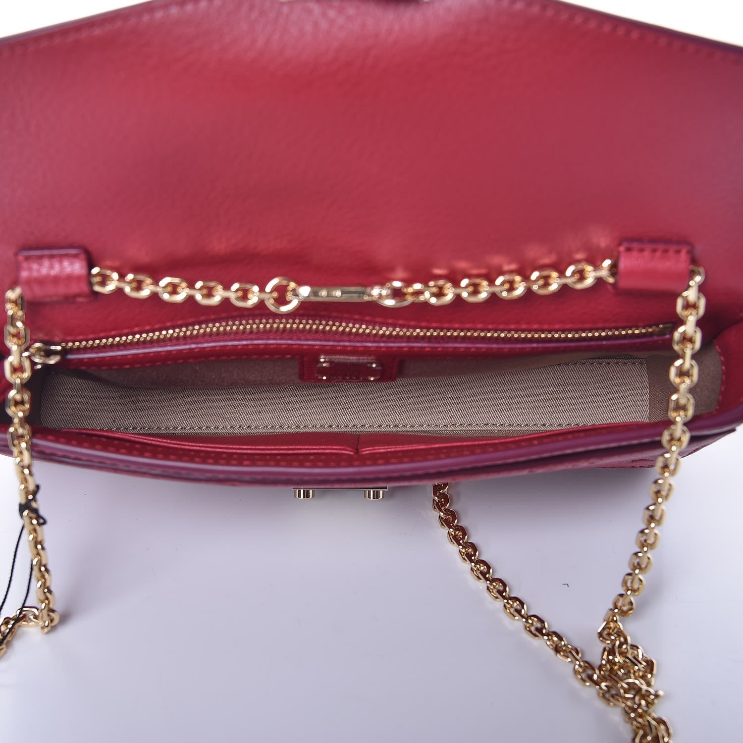 MCM Calfskin Ottomar Monogram Medium Millie Crossbody Bag Ruby Red 5 of 8