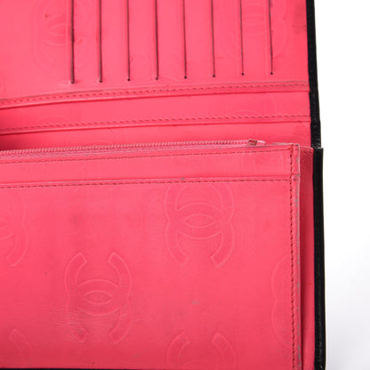 Chanel Calfskin Quilted Cambon Yen Wallet Black White 13 of 21