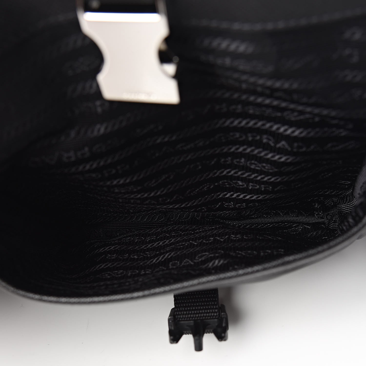 Prada Tessuto Nylon Saffiano Marsupio Triple Pocket Belt Bag Black 8 of 12