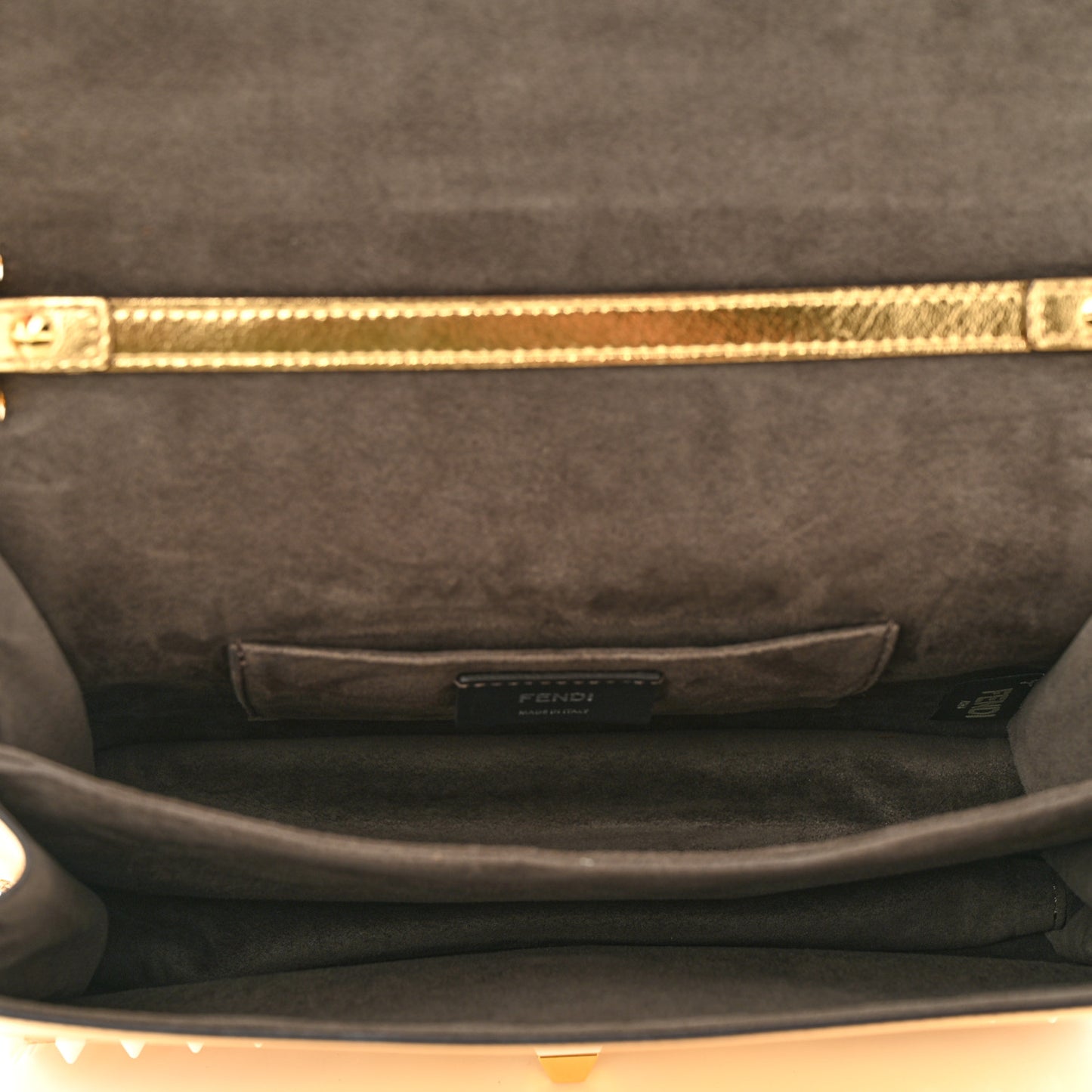 Metallic Calfskin Wonder Monster Kan I Shoulder Bag Gold