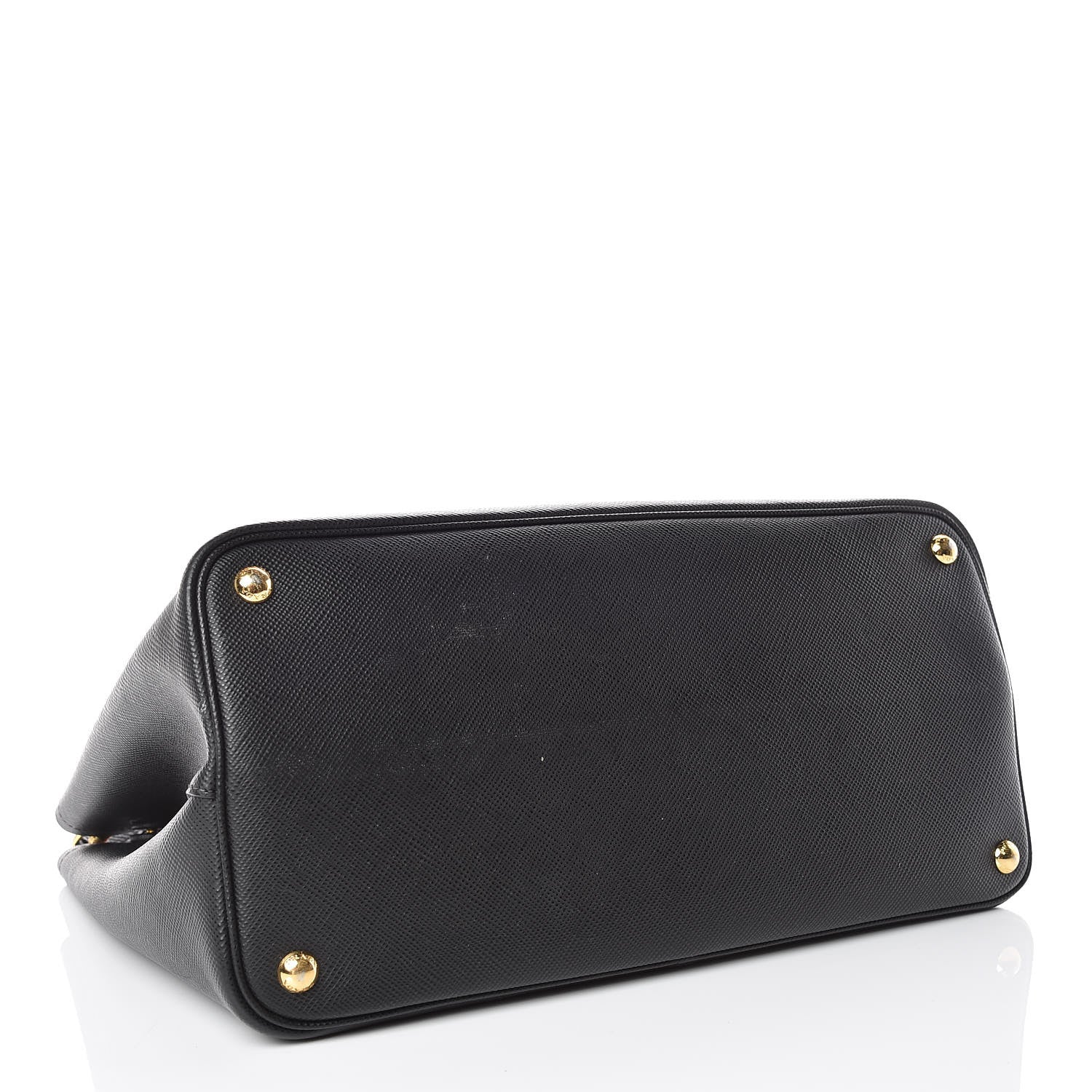 Prada Saffiano Cuir Large Double Bag Black Fuoco 4 of 23