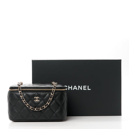Chanel Caviar Quilted Small Vanity Case With Chain Black 12 of 12