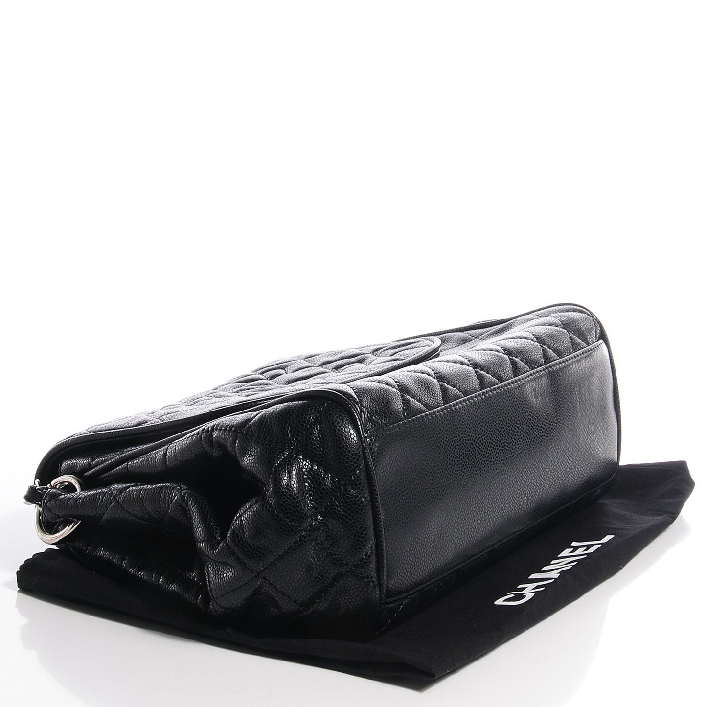 Caviar Quilted Timeless Accordion Flap Black