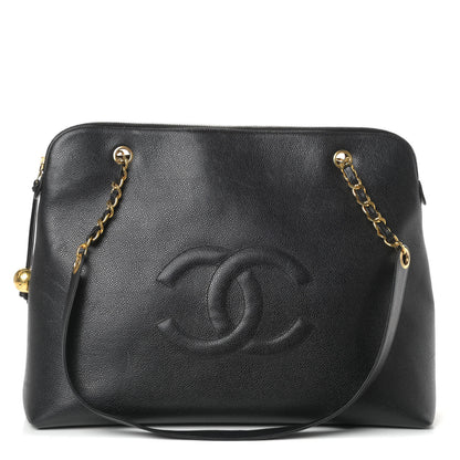 Chanel Caviar Large CC Shoulder Bag Black 1 of 9