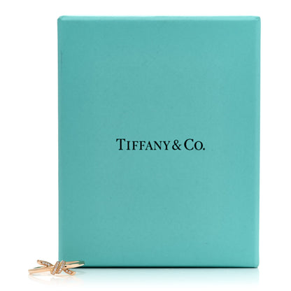 Tiffany 18K Rose Gold Diamond Small Knot Ring 55 7.25 3 of 5