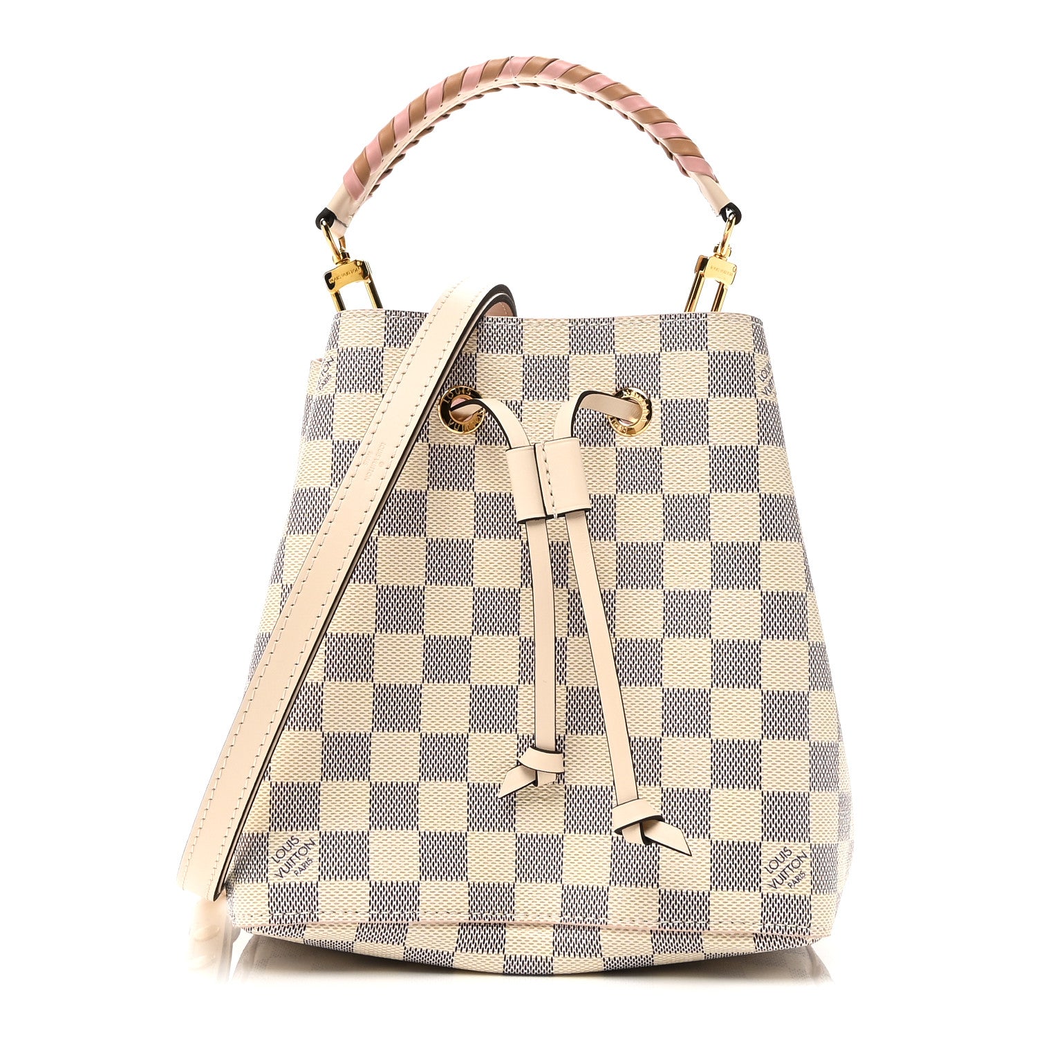 Louis Vuitton Damier Azur Braided Neonoe BB Pink 1 of 11