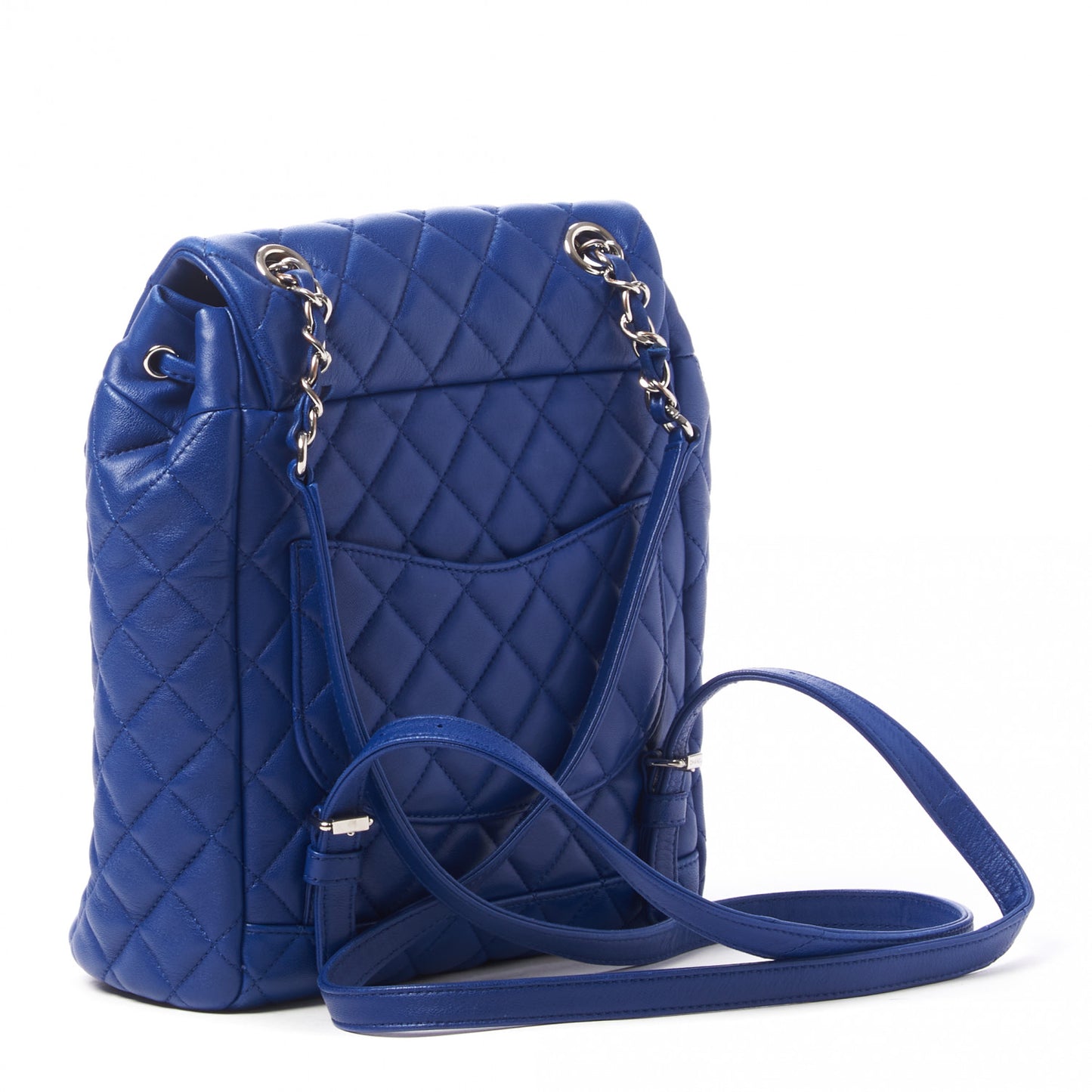 Lambskin Quilted Small Urban Spirit Backpack Blue