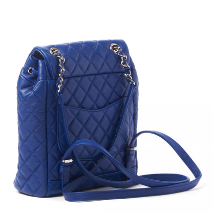 Chanel Lambskin Quilted Small Urban Spirit Backpack Blue 2 of 9