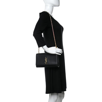 Saint Laurent Smooth Calfskin Medium Classic Monogram Kate Satchel Black 3 of 8