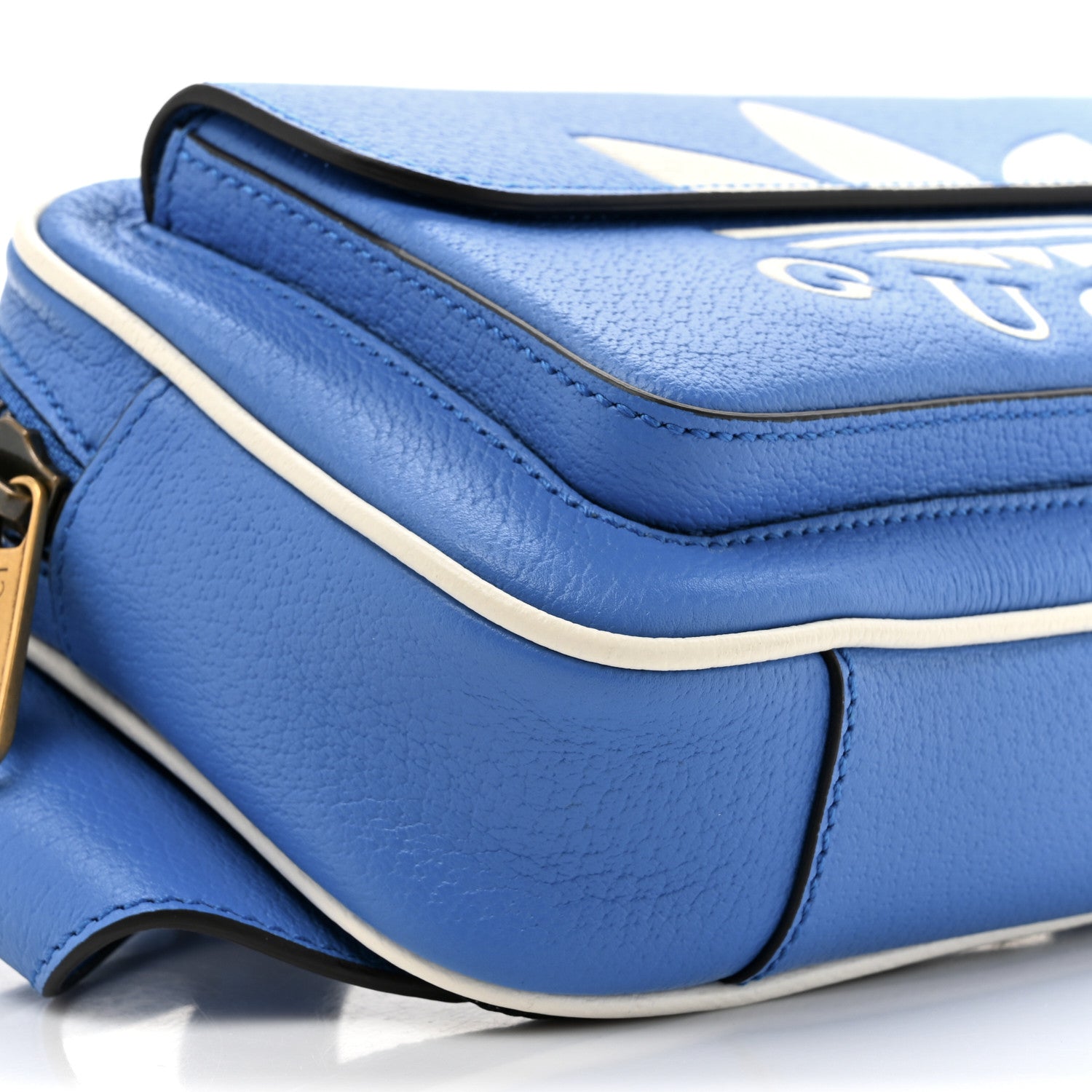 Gucci X ADIDAS Textured Dollar Calfskin Belt Bag Blue 10 of 10
